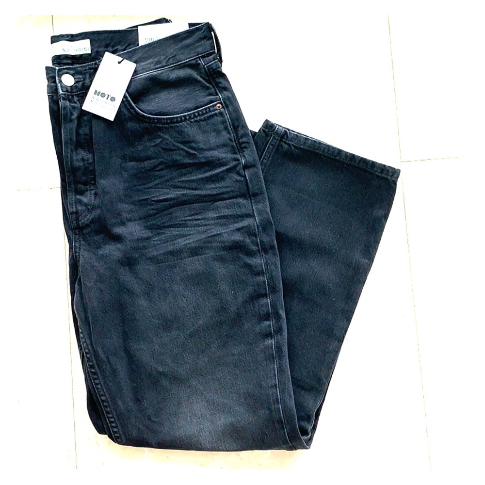 Topshop Moto New Boyfriend MidRise Loose Fit Black